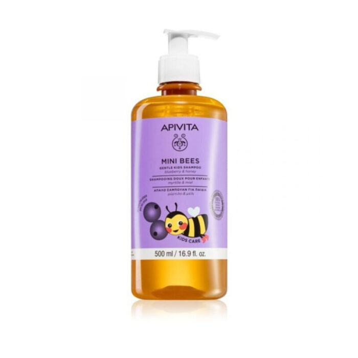 apivita mini bees gentle kids shampoo blueberry honey 500ml