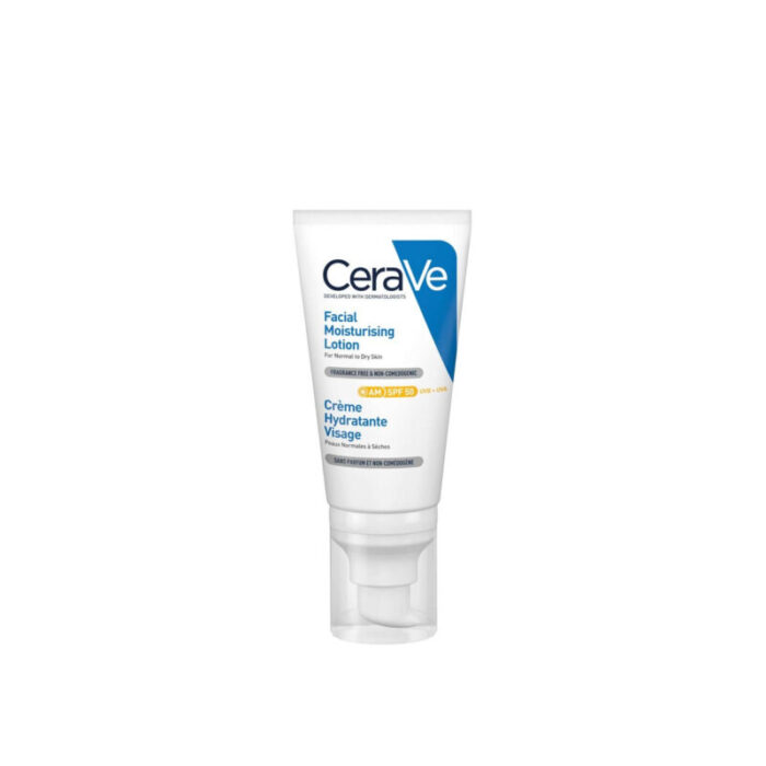 cerave facial moisturising lotion fragrance free spf50 52ml