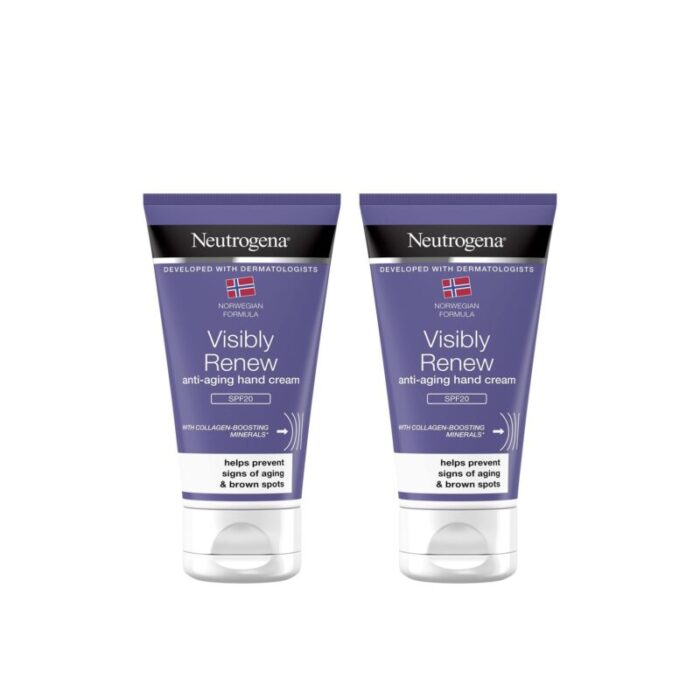 neutrogena visibly renew anti aging hand cream spf20 75ml