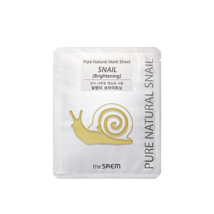 the saem pure natural mask sheet snail brightening 20ml 1